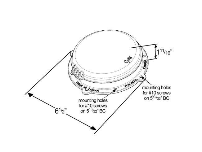 Grote Perlux Certificate Holder, Use to Keep Permit, Round, 6-1/2 Inch Diameter X 1-11/16 Inch Depth – 43901