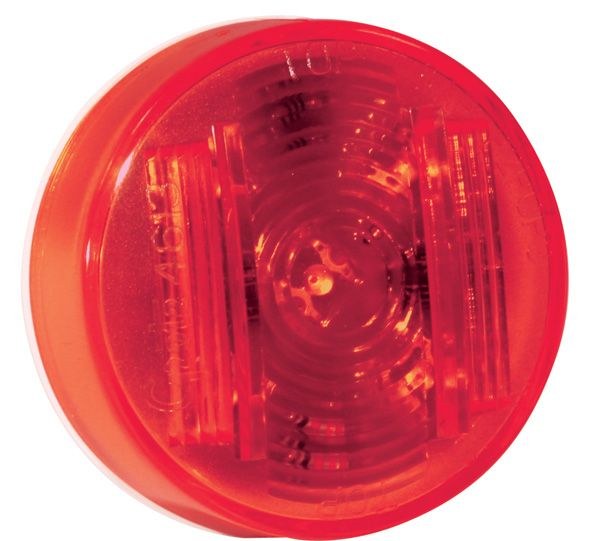 Grote Perlux Clearance Light, LED, Round, 2 Inch Diameter X 0.75 Inch Height, Red Lens, Polycarbonate Housing, With Encapsulant Potting – 46132