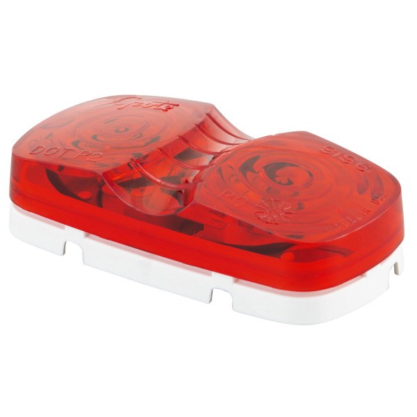 Grote Perlux Clearance Light, Incandescent, Rectangular, 4 Inch Length X 2 Inch Width X 1-1/8 Inch Height, Polycarbonate Red Lens – 46792-5