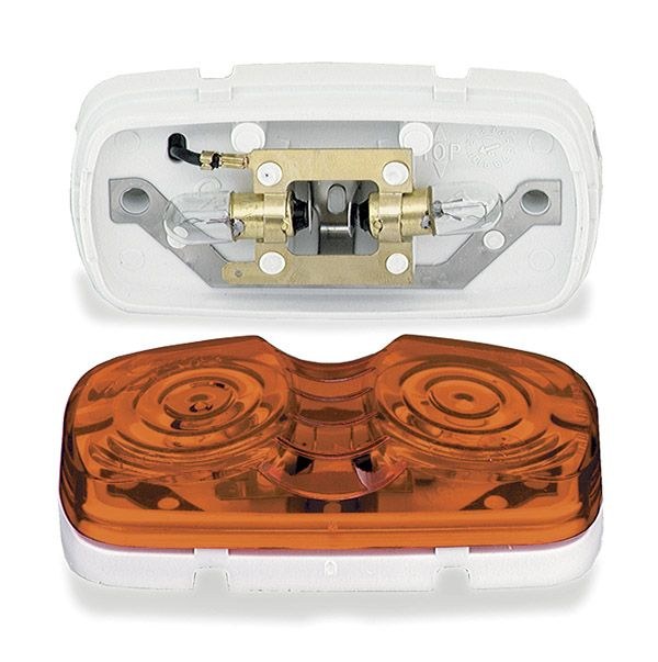 Grote Perlux Clearance Light, Incandescent, Rectangular, 4 Inch Length X 2 Inch Width X 1-1/8 Inch Height, Amber Lens – 46793