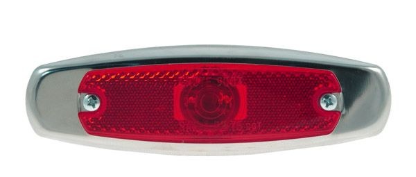 Grote Perlux Clearance Light, LED, Rectangular, 6-3/16 Inch Length X 1-31/32 Inch Width X 7/16 Inch Height, Red Acrylic Lens – 47252