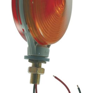 Grote Perlux Trailer Light, Stop/ Turn/ Tail Light, Incandescent Bulb, Round, Red and Yellow Lens, 4-1/4 Inch, Single Light and Mounting Nut – 50630