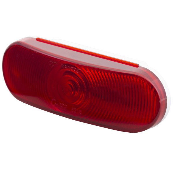 Grote Perlux Tail Light Assembly, Incandescent, Red Lens, White Backing, Clear, Single – 52892
