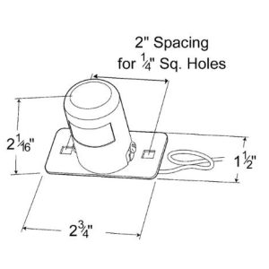 Grote Perlux Interior Light, Courtesy Light, 2- 3/4 Inch Long X 1-1/2 Inch Wide Base X 2-1/16 Inch High Housing, Chrome Housing, Hardwired – 60151-5
