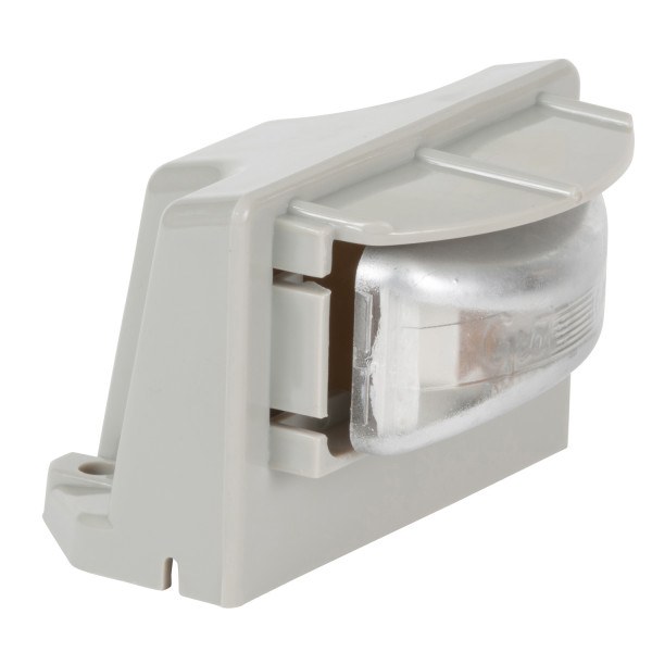 Grote Perlux License Plate Light, Incandescent, Mounts Above License Plate, Gray Housing – 60460