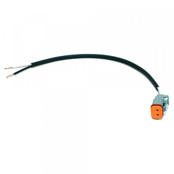 Grote Perlux Trailer Light Connector Pigtail, 12 Inch, 2 Wires, Straight, 2-WAY Deutsch/ Blunt Cut Connection Type, 1 Connector – 68610