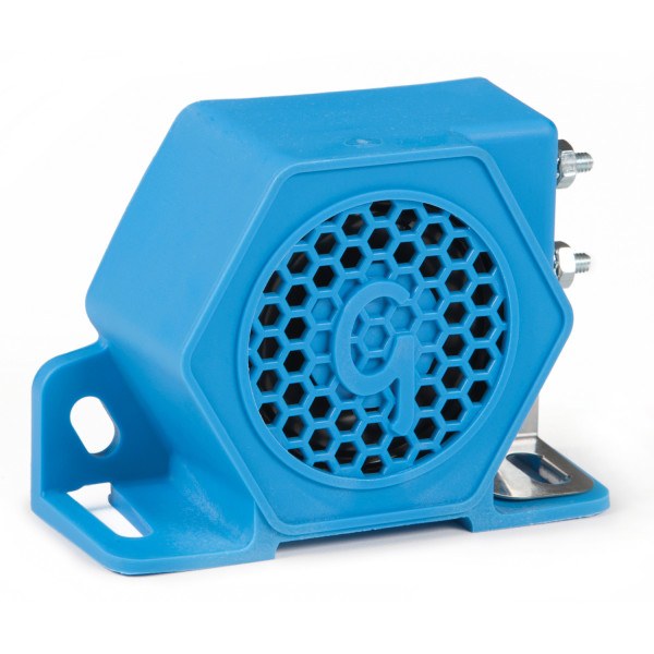 Grote Perlux Backup Alarm, Standard Beep, 97 Decibel, 12 – 24 Volt, Blue Housing, Nylon, Water and Dust Resistant, Bolt-On Mount – 73040