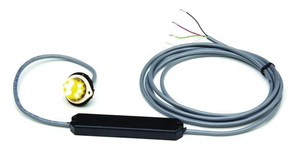Grote Perlux Strobe Light Kit, Single, 2-1/4 Inch X 1-3/5 Inch Oval, Yellow Lens, LED, Clear Bulb – 77933