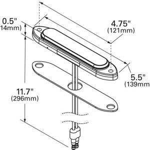 Grote Perlux Warning Light, 4.75 Inch Length X 0.5 Inch Width, Mini Bar, Permanent Mount, Auxiliary Stop and Strobe Lamp, Amber Lens/ Red Lens – 78462