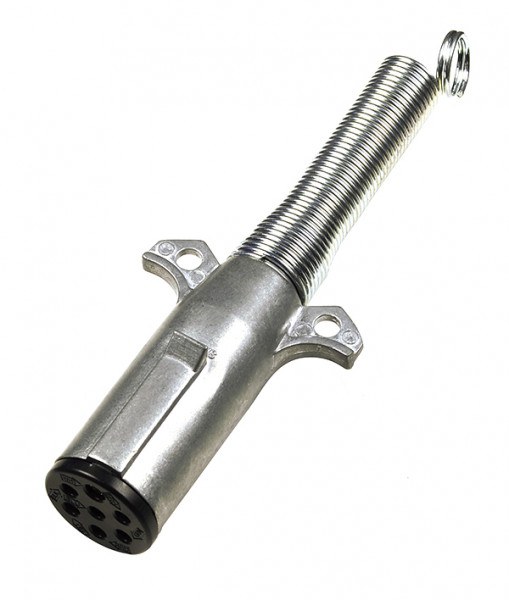 Grote Perlux Trailer Wiring Connector, Trailer End, 7 Pole Plug, Die Cast Zinc Housing Material, With Stainless Steel Spring Guard – 82-1019