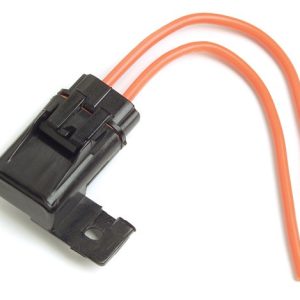 Grote Perlux Fuse Holder, Standard Blade Fuse, 12 Inch 10 Gauge Wire, 40 Amperage, Wire End Connection, Without Fuse, Single – 82-2246
