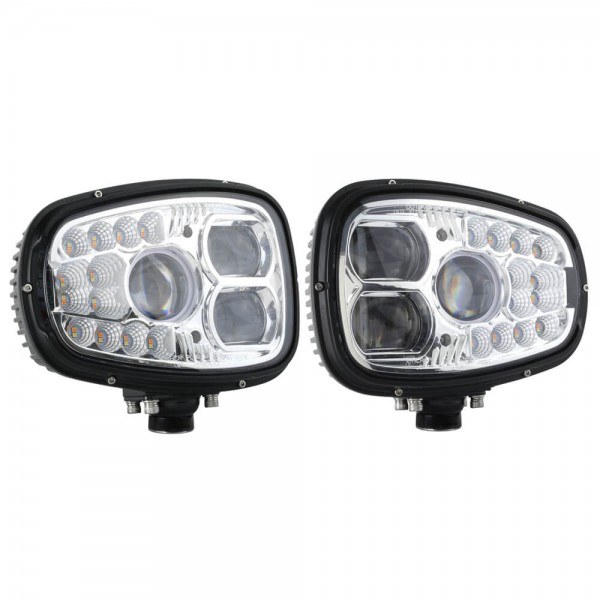 Grote Perlux Snow Plow Light, Auxiliary Headlight, With Turn Signals, 32 Watt High Beam/ 14 Watt Low Beam, LED Clear Bulb – 84651-4