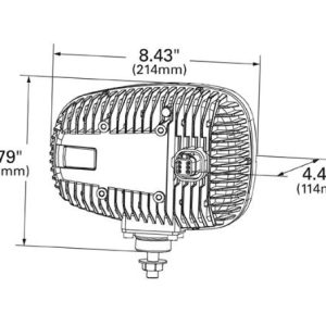 Grote Perlux Snow Plow Light, Auxiliary Headlight, With Turn Signals, 32 Watt High Beam/ 14 Watt Low Beam, LED Clear Bulb – 84651-4