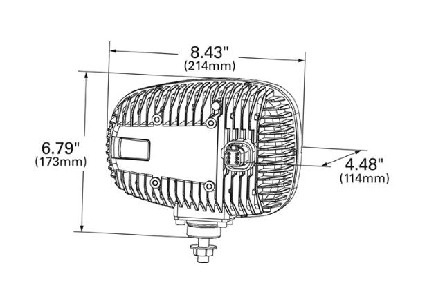 Grote Perlux Snow Plow Light, Auxiliary Headlight, With Turn Signals, 32 Watt High Beam/ 14 Watt Low Beam, LED Clear Bulb – 84651-4