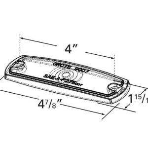 Grote Perlux Turn Signal-Parking-Side Marker Light Lens, For 45663, 45713, 47253, and 47263, Yellow Lens – 90073