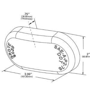 Grote Perlux Turn Signal-Parking-Side Marker Light Lens, For 45933 and 46713, Yellow Lens – 90203