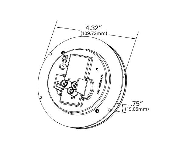 Grote Perlux Tail Light Assembly, LED, Red Lens, Red Housing, Clear Bulb, Single – G4002