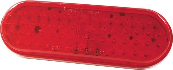 Grote Perlux Tail Light Assembly, LED, Red Lens, White Housing, Clear Bulb, Single – G6002