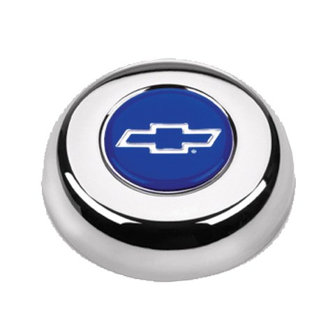 Grant Products Horn Button, For Grant Classic and Challenger Series Steering Wheels, Adhesive/Snap on Type, Chrome Plated – 5630