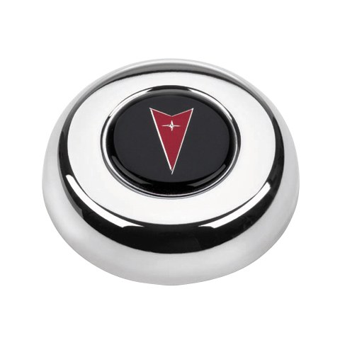 Grant Products Horn Button, For Grant Classic and Challenger Series Steering Wheels, Adhesive/Snap on Type, Chrome Plated – 5635