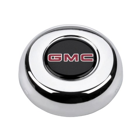 Grant Products Horn Button, For Grant Classic and Challenger Series Steering Wheels, Adhesive/Snap on Type, Chrome Plated – 5636