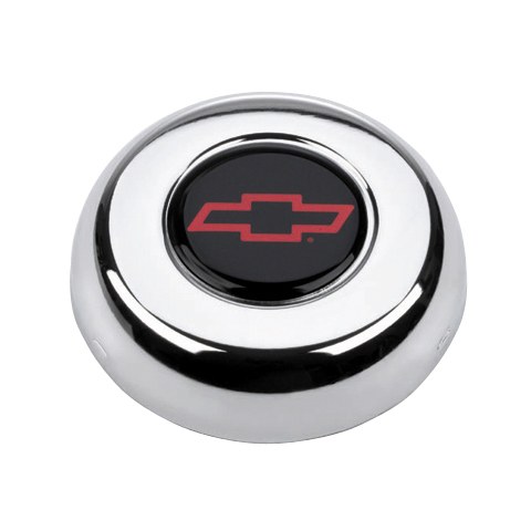 Grant Products Horn Button, For Grant Classic and Challenger Series Steering Wheels, Adhesive/Snap on Type, Chrome Plated – 5640