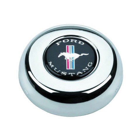 Grant Products Horn Button, For Grant Classic and Challenger Series Steering Wheels, Adhesive/Snap on Type, Chrome Plated – 5688