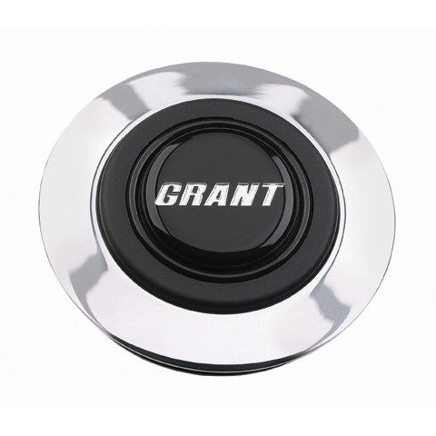 Grant Products Horn Button, For Grant Banjo Series Steering Wheels (except Banjo Heritage Style), Wired Assembly, Chrome Plated – 5863