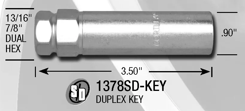 Gorilla Automotive Lug Nut Socket, Small Diameter Spline Drive Lug Socket, 0.90 Inch Lug Diameter for Duplex Lugs, 6 Spline – 1378SD-KEYB
