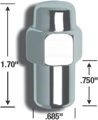 Gorilla Automotive Lug Nut, Cragar Mag, 1/2 Inch X 20 Thread Size, 3/4 Inch Mag Shank with 1-1/8 Inch Round Offset Hole Washer – 73187CRB