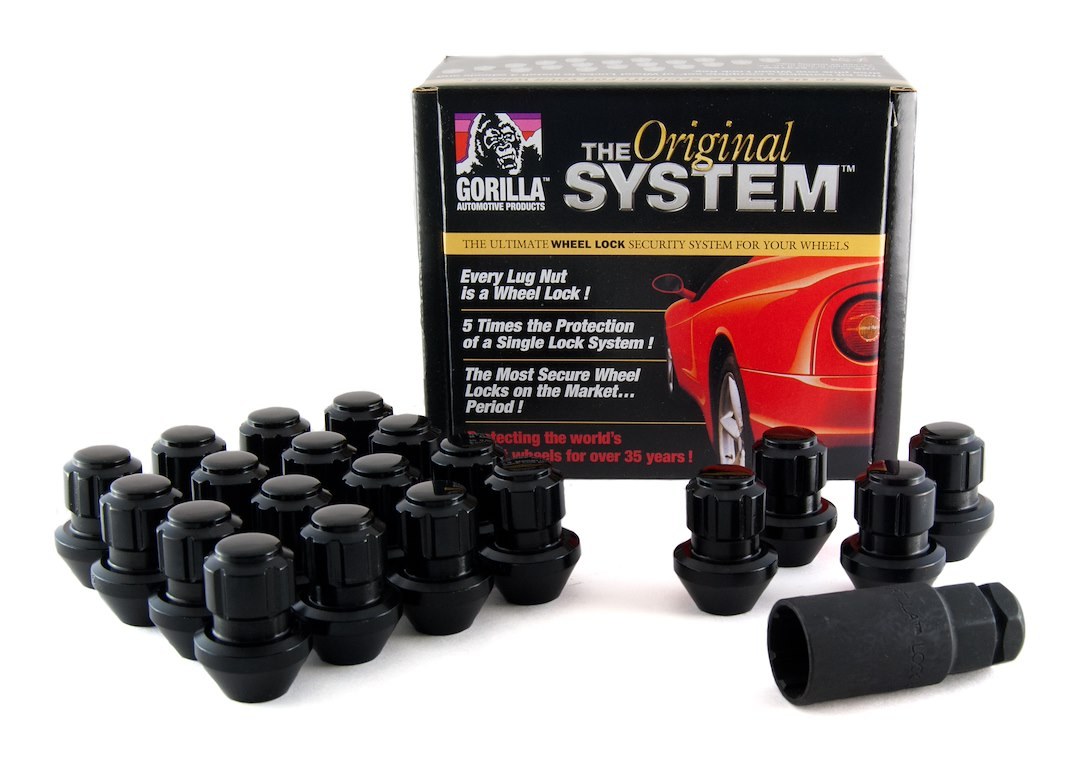 Gorilla Automotive Wheel Lock, Lug Nut Lock, 14 Millimeter X 1.5 Thread Size, 60 Degree Conical Bulge, Acorn, 1.62 Inch Overall Length – 96643BDX