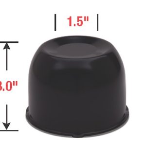 Gorilla Automotive Wheel Center Cap, Hub Cover, 4.25 Inch Diameter, 3 Inch Height, Closed Style, Black Chrome, Steel, Push Through, Single – HC202STBC