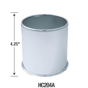 Gorilla Automotive Wheel Center Cap, Hub Cover, 4-1/4 Inch Diameter, 4-1/4 Inch Height, Open Style, Chrome Plated, Steel, Single – HC204A