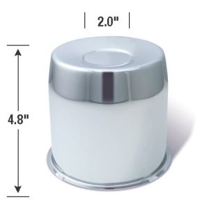 Gorilla Automotive Wheel Center Cap, Hub Cover, 5.1 Inch Diameter, Closed Style, Chrome Plated, Steel, Set of 2 – HC211-2