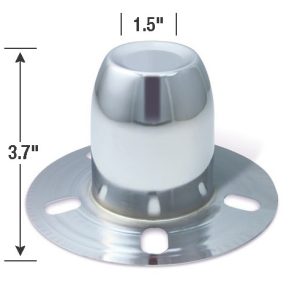 Gorilla Automotive Wheel Center Cap, Hub Cover, 3.195 Inch Diameter, 3.7 Inch Height, Closed Derby Style, Chrome Plated, Steel, Single – HC226