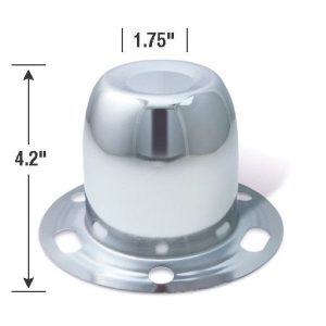 Gorilla Automotive Wheel Center Cap, Hub Cover, 4-1/4 Inch Diameter, 4.2 Inch Height, Closed Derby Style, Chrome Plated, Steel, Single – HC227