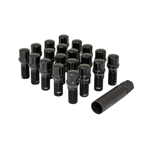 Gorilla Automotive Wheel Installation Kit, 5 Lug Kit, 12 Millimeter X 1.5 Thread Size, 60 Degree Conical, Spline Drive, Acorn – K5BS-12150X27BGR