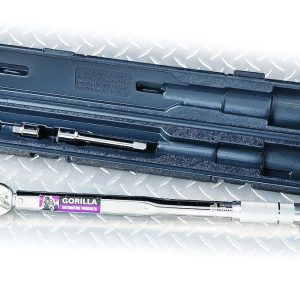 Gorilla Automotive Torque Wrench, Adjustable Torque Wrench, 1/2 Inch Drive, Chrome Plated, Steel, With Plastic Case – TW605