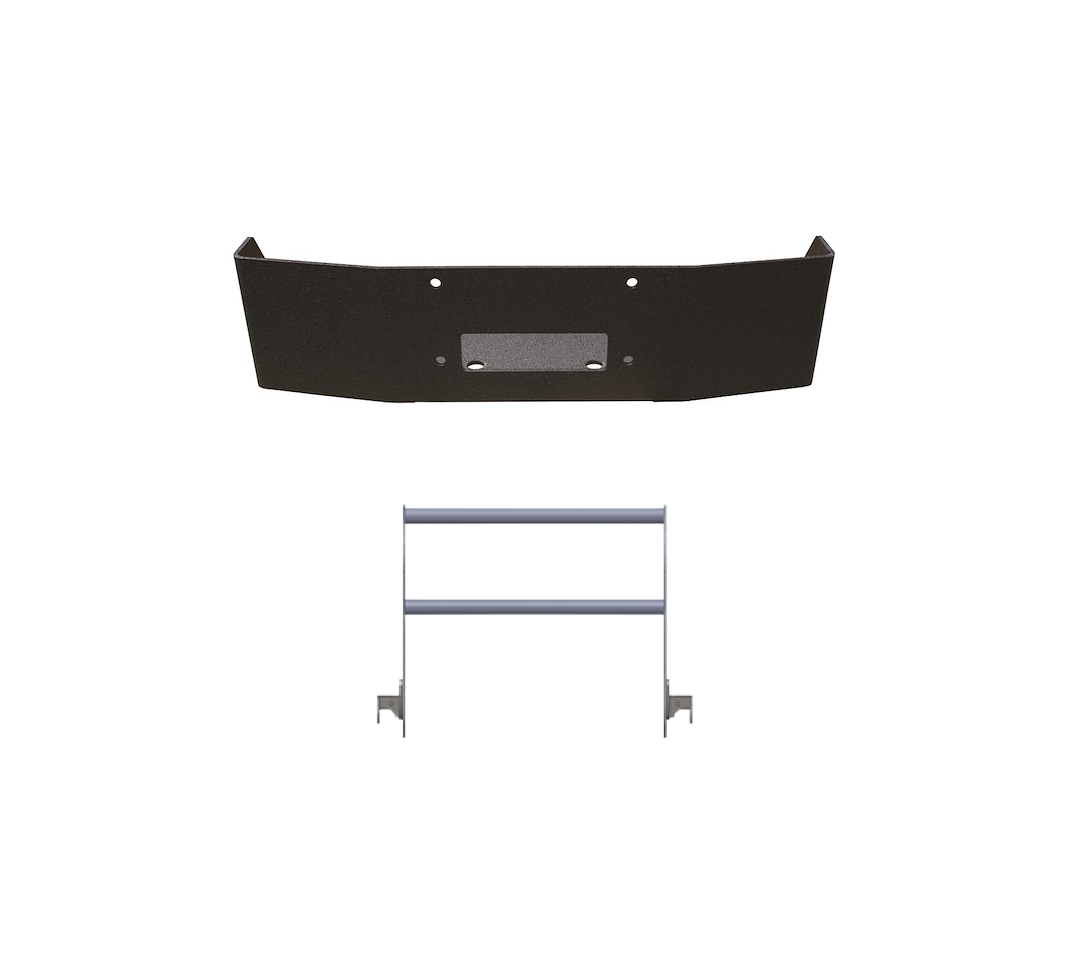 Go Ind Grille Guard, Winch System, Black Matte Powder Coated Steel, Without Brush Guard, Without Skid Plate, Without Step Plate – 35673BCOMBO