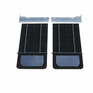 Go Ind Mud Flap, Classic Series, Direct-Fit 19 Inch X 24 Inch, Set of 2, Flat, Without Logo, Black, Screw on, With Anti Sail Brackets – 70731SET