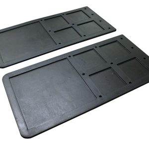 Go Ind Mud Flap, Direct Fit 12 Inch X 24 Inch, Set of 2, Flat, Without Logo, Black, Screw on – 723