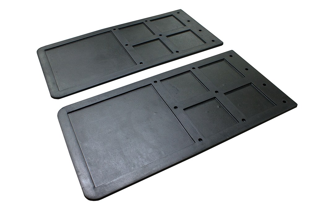 Go Ind Mud Flap, Direct Fit 12 Inch X 24 Inch, Set of 2, Flat, Without Logo, Black, Screw on – 723