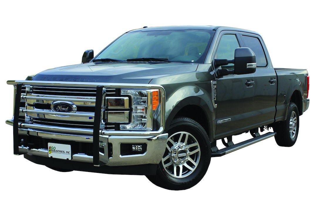 Go Ind Grille Guard, Big Tex, Chrome Plated, Steel, 1.9 Inch Diameter, With Brush Guard/ Without Brush Guard Insert, Without Skid Plate – 77647