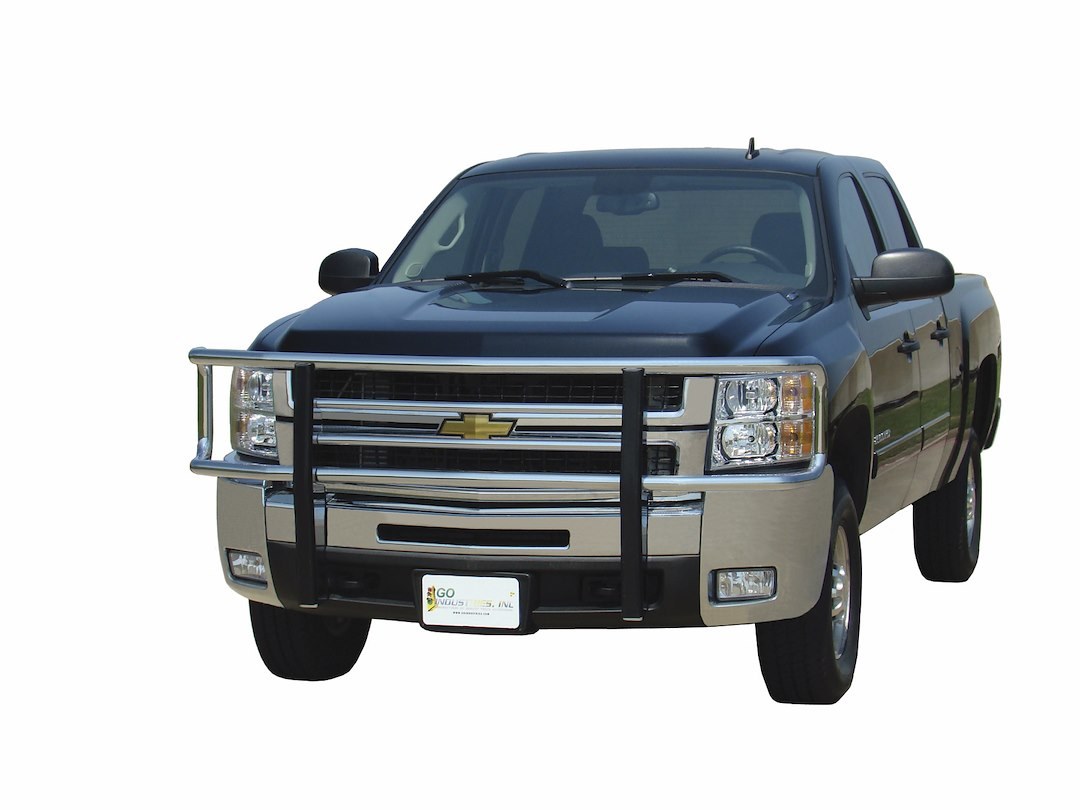 Go Ind Grille Guard, Big Tex, 1-Piece, Chrome Plated, Steel, 1.9 Inch Diameter, With Brush Guard/ Without Brush Guard Insert – 77738