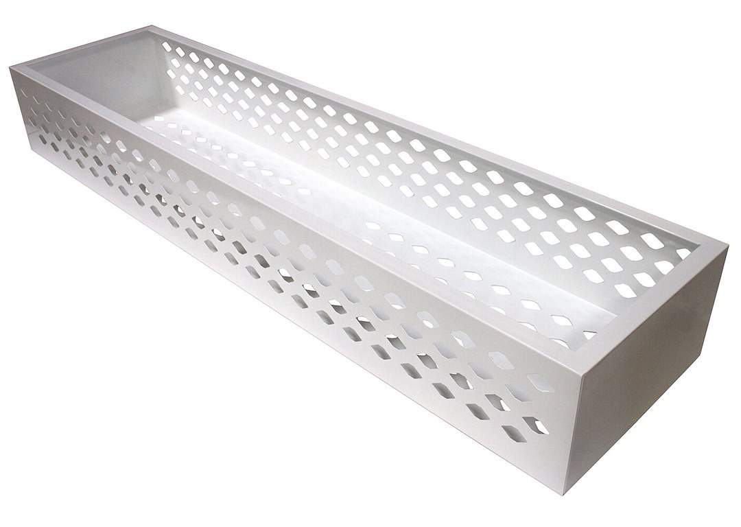 Go Ind Cargo Organizer, Shovel Box, Universal, Single Compartment, 72 Inch Length X 19 Inch Width X 10 Inch Height, Steel White – 79501