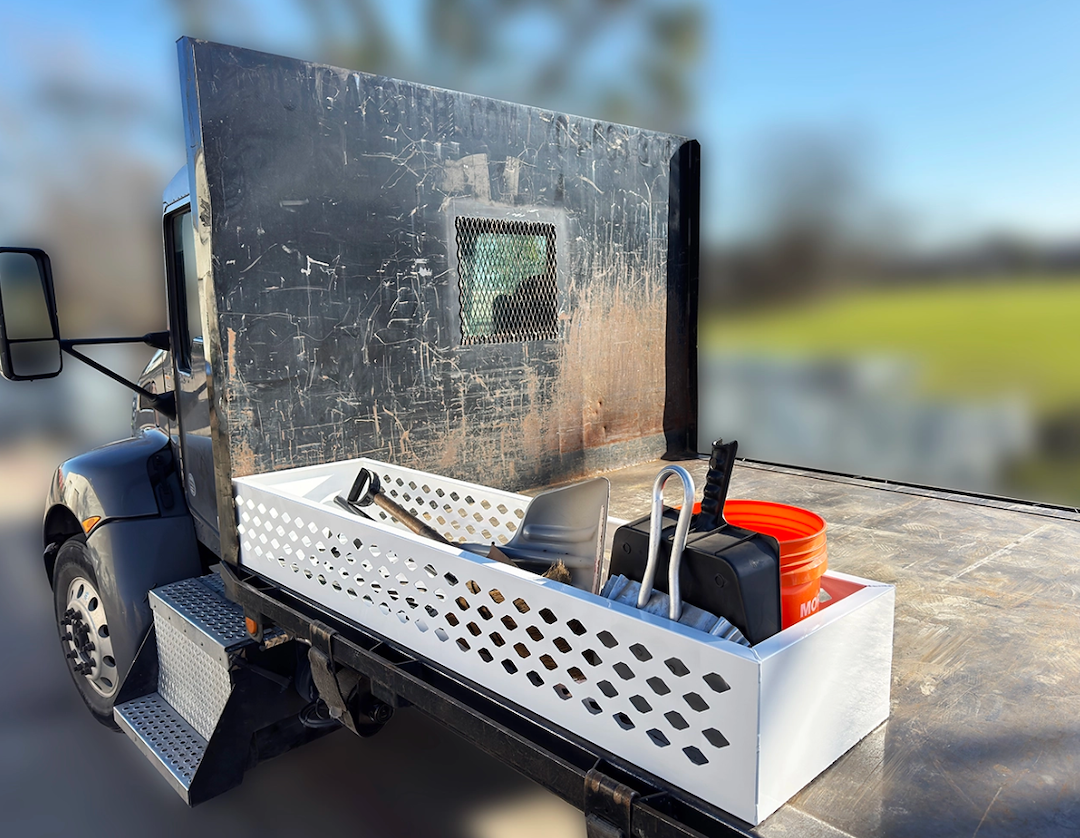 Go Ind Cargo Organizer, Shovel Box, Universal, Single Compartment, 72 Inch Length X 19 Inch Width X 10 Inch Height, Steel White – 79501