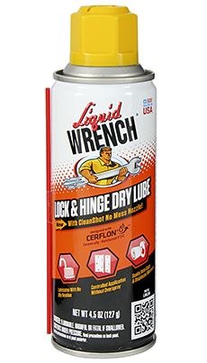 Gunk Multi Purpose Lubricant, Liquid Wrench ®, Used on Hinges/ Locks/ Latch Assemblies/ Vehicle Door Locks, 4.5 Ounce Aerosol Can, Single – LHL04/6