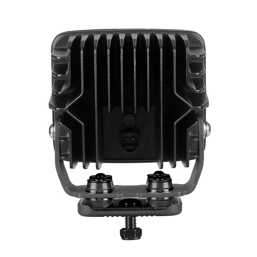 Go Rhino Driving/ Fog Light, Bright Series, LED Bulb, 5 Inch Rectangle, 18 Watts, Flood Beam, Black Aluminum Housing, Surface Mounting – 751800523FCS