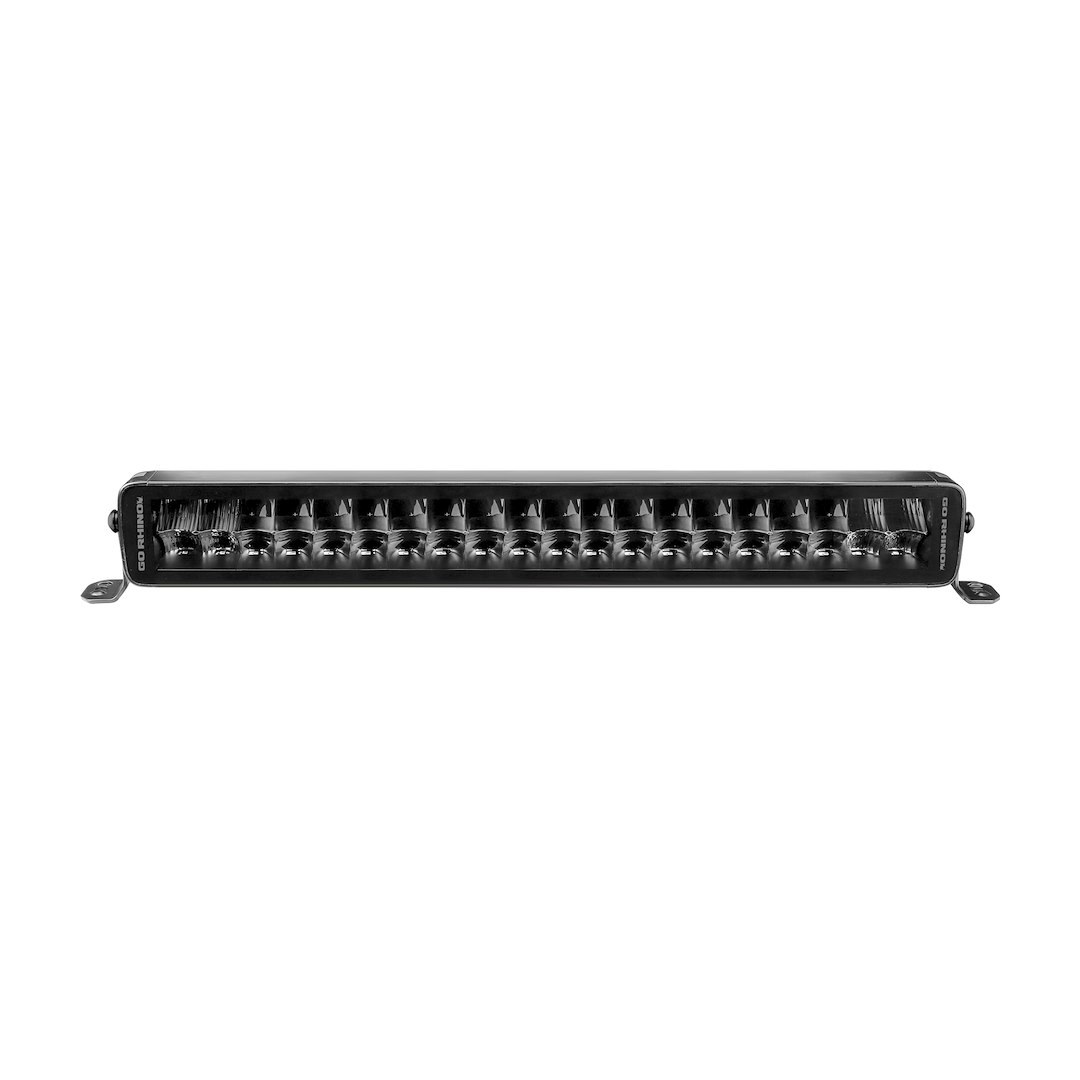Go Rhino Light Bar, Blackout Series, LED Bulb, 21.5 Inch Length, 40 Osram 5 Watts, 200 Watts at 6.86/12 Volt – 3.46/24 Volt, Combo Beam – 752002111CDS