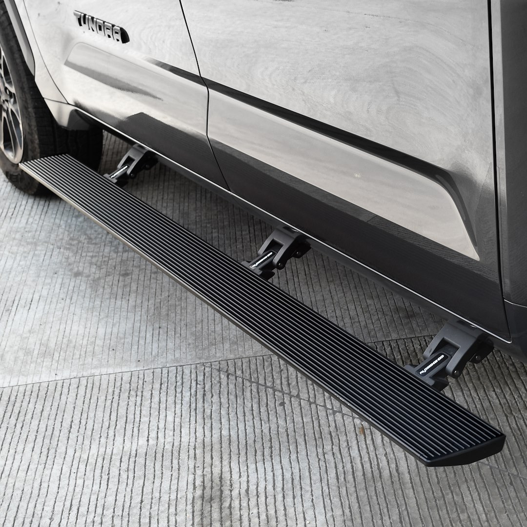 Go Rhino Running Board, E-Board E1, Textured Black, Aluminum, Lighted, Rocker Panel Mount – 20443587PC